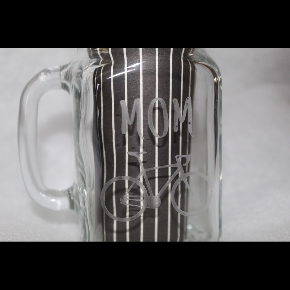 Personalized Bicycle Etched Glass